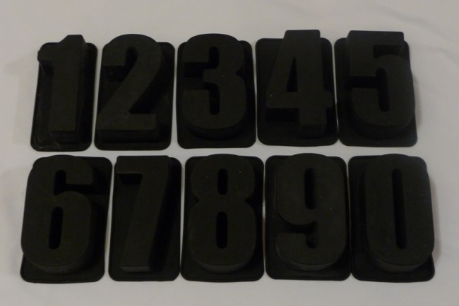 Full Set of 10 Numbers - Say It With Cake 4.5inch Chocolate Silicone Baking Moulds