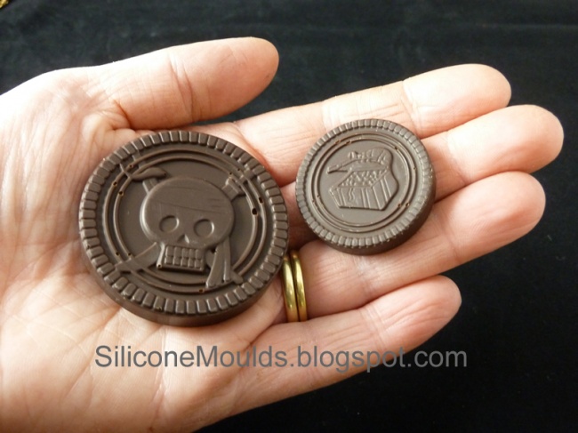 15 cell Pirate Coins - Silicone Baking Mould - for Chocolate / Cookies
