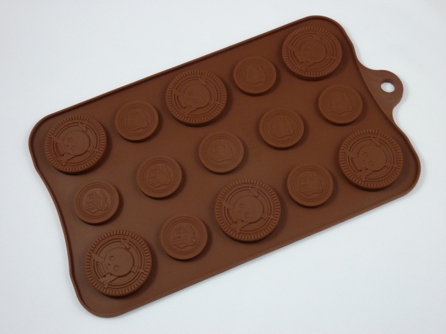 15 cell Pirate Coins - Silicone Baking Mould - for Chocolate / Cookies