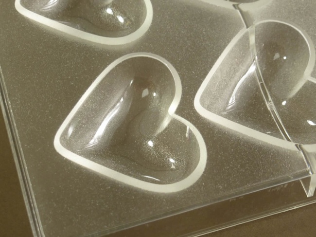 Chocolate heart moulds Professional heart-shaped polycarbonate molds -  AFcoltellerie
