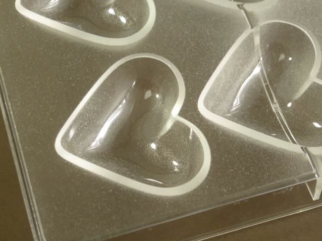 10 cell Large Hearts - Professional Quality Polycarbonate Chocolate Mould - CLEARANCE