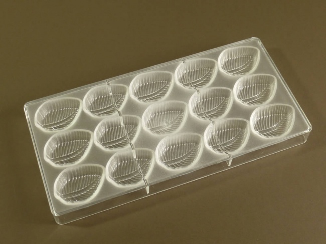 15 cell Leaf / Leaves - Professional Polycarbonate Chocolate Mould - CLEARANCE