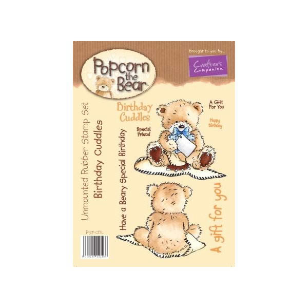 Popcorn the Bear Birthday Collection Birthday Cuddles Stamp Set