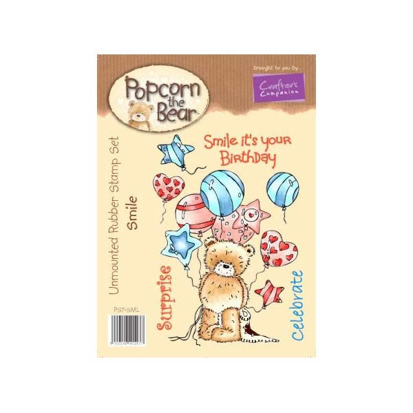 Popcorn the Bear Birthday Collection - Smile Stamp Set