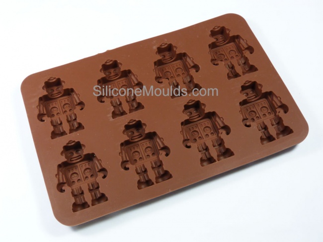 8 cell BROWN Chocolate / Candy Robot Silicone Mould