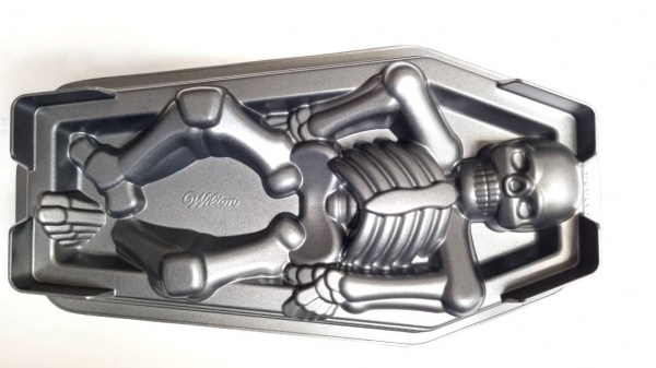 Skeleton in Casket 3D Cake Pan