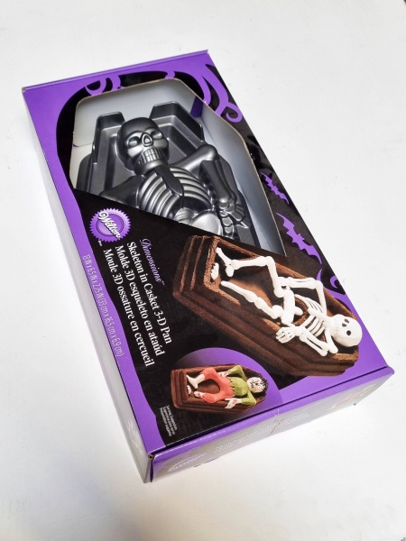 Skeleton in Casket 3D Cake Pan