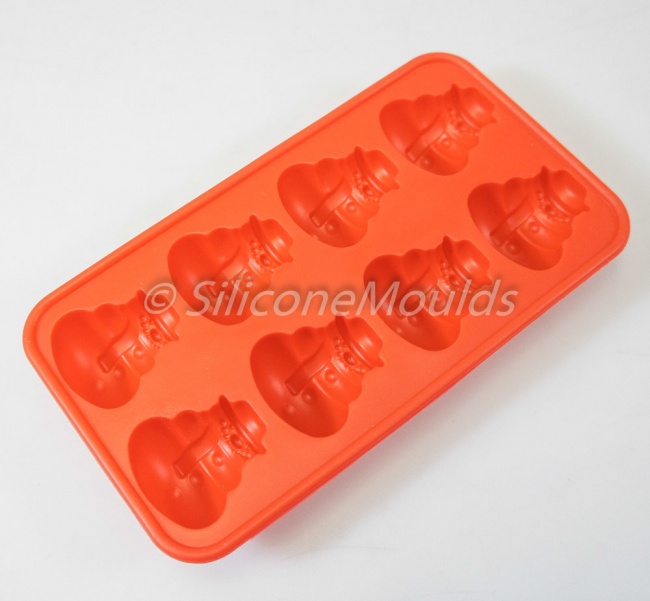 8 cell Snowman MELT - Silicone Wax / Chocolate Mould 15mls cell vol.