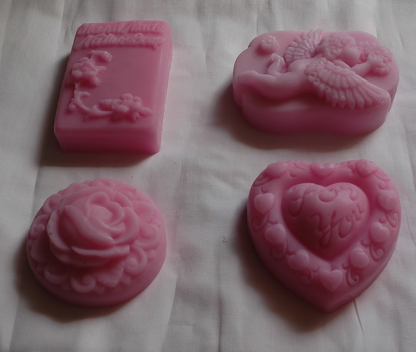 Soap Set 4 - Vintage Hearts and Cherubs Silicone Soap Mould