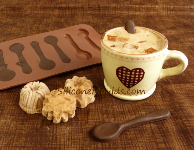 6 cell Spoons Chocolate Collection Silicone Bakeware Mould