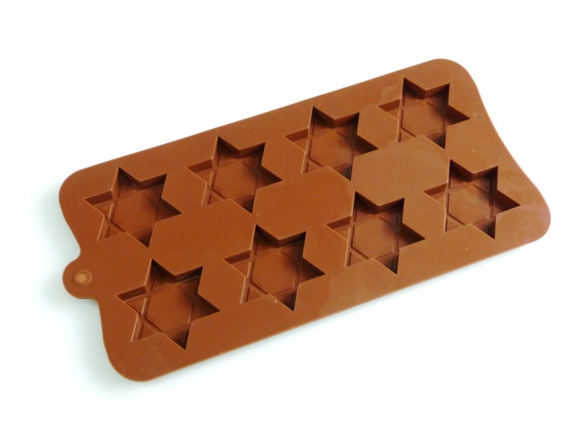 8 cell Star of David Chocolate Collection Silicone Mould