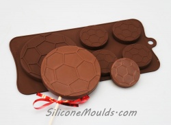 4+1 Soccer Ball / Football - Novelty Silicone Chocolate Mould