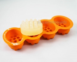 4 cell Knobbly Massage Bar - Silicone Soap Mould - makes approx 135g bars