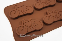 6 cell Large Bicycle / Bike Silicone Bakeware Chocolate Mould (20g)