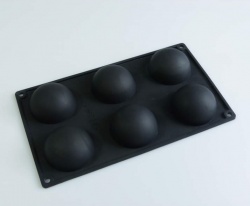 6 cell Semi Sphere / Half Round Silicone Mould - use for Chocolate Teacakes