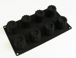 8 Large Caneles / Canneles Silicone Cake Baking Mould (fluted)