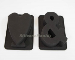 Alphabet Wedding Flowers Wax Cake 4.5" high SINGLE SILICONE LETTER MOULDS 