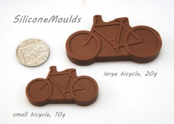 12 cell Small Bicycle / Bike Silicone Chocolate  Bakeware Mould (10g)