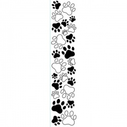 PAW PRINTS - Large Borders Embossing Folder 2.5 x 12 inches - by Darice