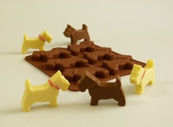 6 Little Scottie / Scotty Dogs - Silicone Chocolate Mould