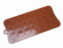 2.5cm CIRCLES Discs Chocolate Topper Silicone Mould Transfer Sheets Cake Decorating