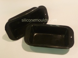 4 x BLACK Mini Loaf Tin Bread Silicone Cake Baking Mould Set