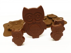 6+1 Owl Chocolate / Candy Silicone Baking Mould - Woodland Animals