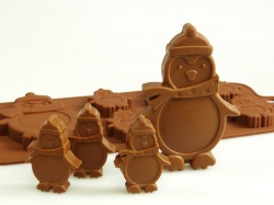 6+1 Penguins Chocolate Collection Silicone Bakeware Moulds