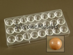 24 cell Football / Soccer Ball - Professional Polycarbonate Chocolate Mould CLEARANCE