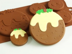 4+1 Christmas Pudding Chocolate Collection Silicone Mould