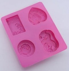 Soap Set 4 - Vintage Hearts and Cherubs Silicone Soap Mould