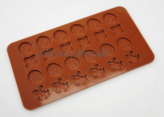 Mini Vintage Decor Button (Embellishing) Silicone Mould - Ideal for Flower Paste / Chocolate