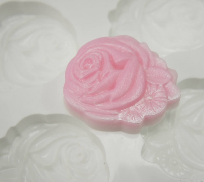 ROSES - 4 cell White Silicone Soap Mould